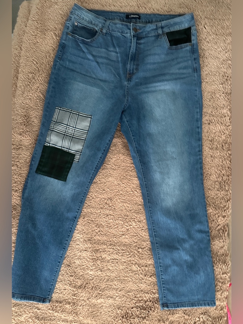Plaid Patchwork jeans